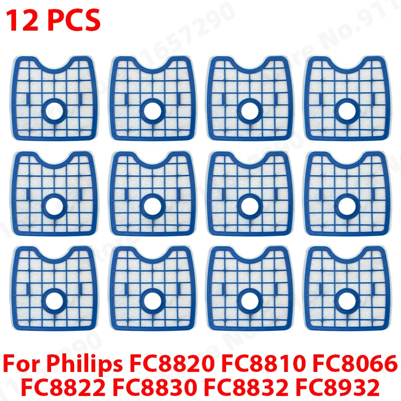 HEPA Filter Screen Side Brush Compatible with Philips FC8820 FC8810 FC8066 FC8822 FC8830 FC8832 FC8932 Robot Vacuum Cleaner Accessories