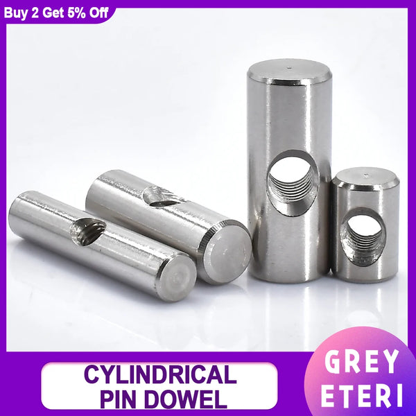 Cross Hole Barrel Nut 304 Stainless Steel Bolts Cylindrical Pin Dowel Hammer Embedded Nut for Wood Furniture Accessories M4 M5M6