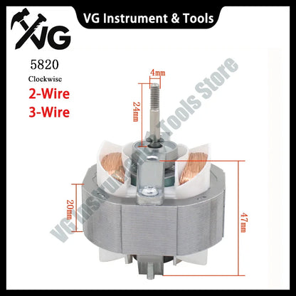 YJ58-20 Shaded Pole Asynchronous Motor 220V 3-Wire 2-Wire Ventilation Fan Heater Replacement Accessories Coil