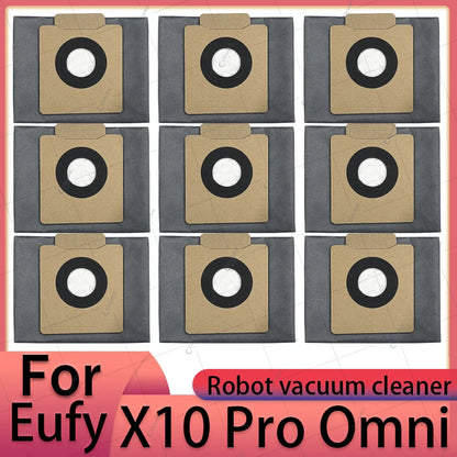 Accessories Compatible with Eufy X10 Pro Omni Robot Vacuum Dust Bag Hepa Filter Roller Side Brush Mop Cloth
