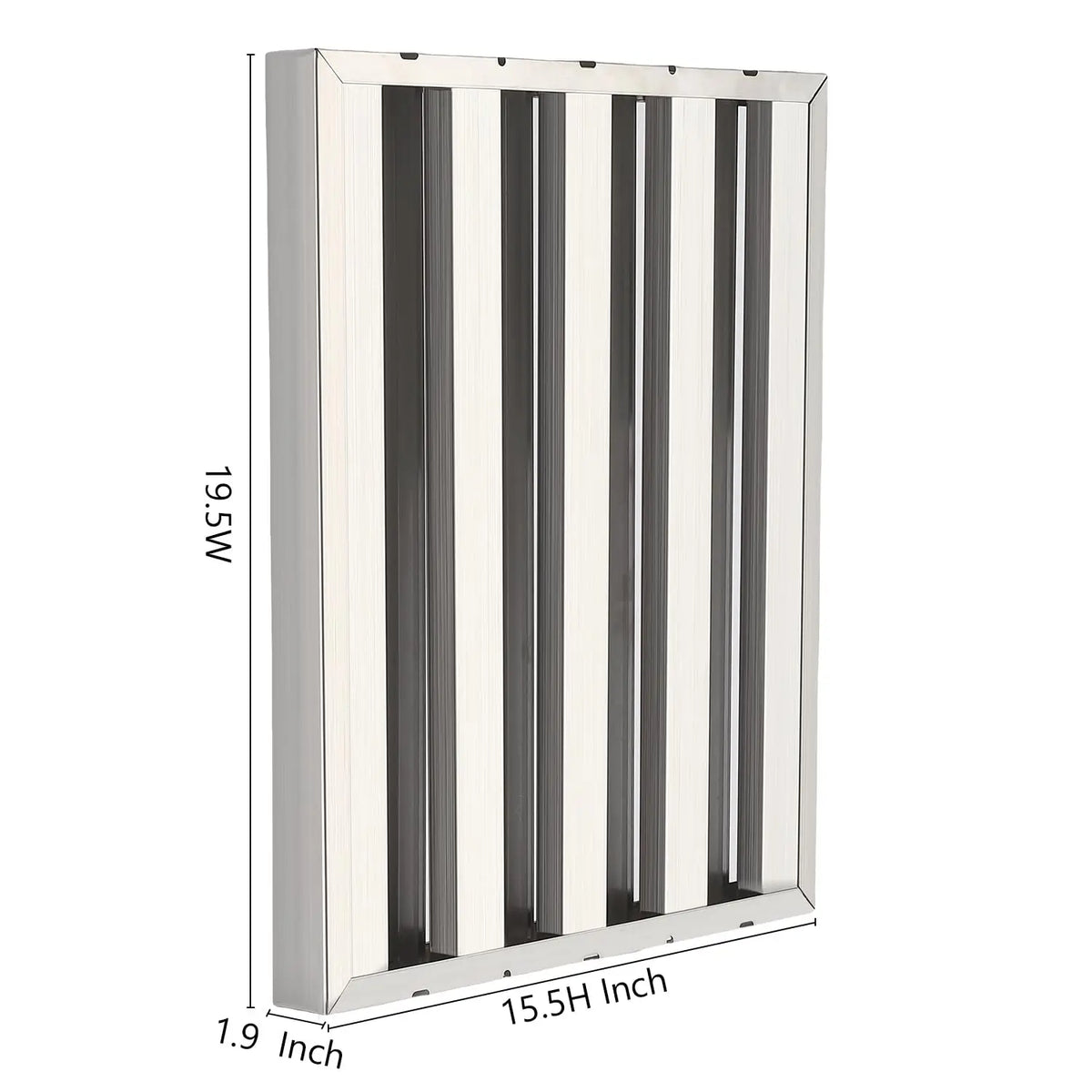 Commercial Range Hood Filter 6 Pack – 430 Stainless Steel, 5 Grooves Baffle, Oil & Grease Separation – Canopy Kitchen Exhaust Vent Replacement
