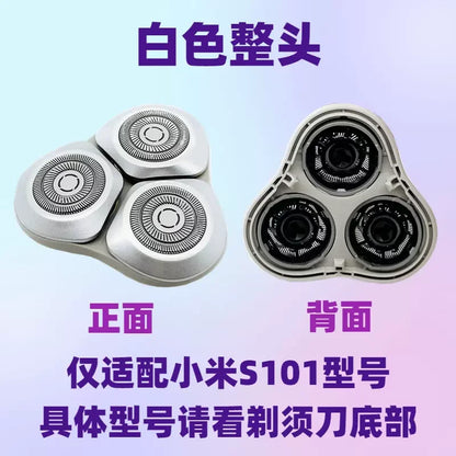 Compatible with Xiaomi Mijia S101 Electric Shavers Replace Blade Beard Trimmer Razor Hair Shaving Replacement Head - Blue/Silver