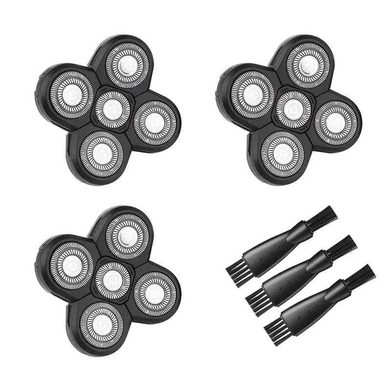 5 Blade Rotating Head for Head Shaver 5D Men's Electric Shaver Replacement Heads Razor Blade Head Electric Beard Shaver