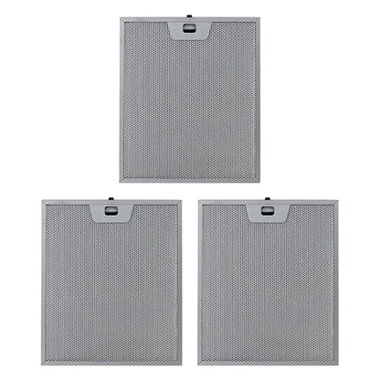 3pcs Aluminium Range Hood Grease Filters 300x250mm FiveLayer Metal Screens Filter Replace For Kitchen Ventilation Odour Removal
