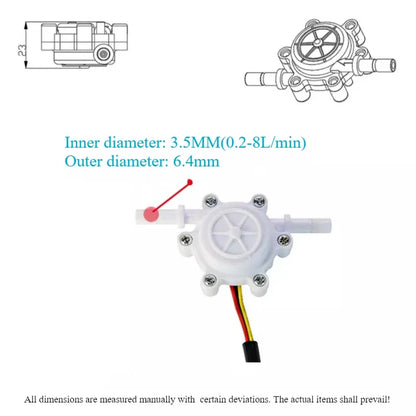 Coffee machine flowmeter, water dispenser flowmeter sensor, tower interface Hall sensor, 2 points