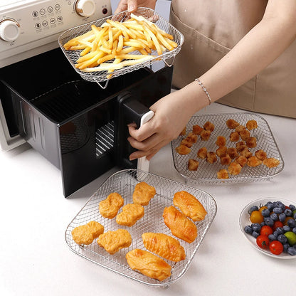 Air Fryer Accessories Metal Oven Air Fryer Racks For Baking Stackable Grill Skewer Rack Fit All Airfryer 4.2Qt - 5.8Qt