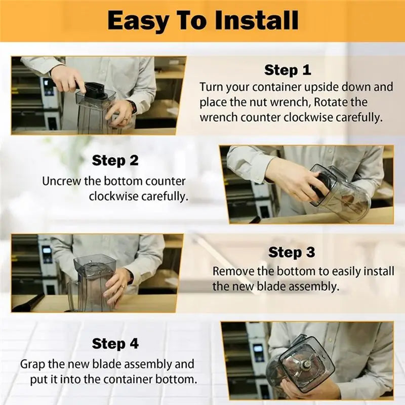[B25B Blender Wet Blade Stainless Steel Blade Accessories Compatible with 5200 Series Blender Mixer