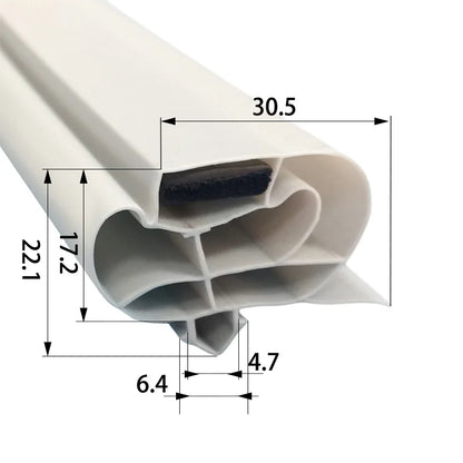 Refrigerator Door Seal — 2.5m Magnetic — Uncut Strip