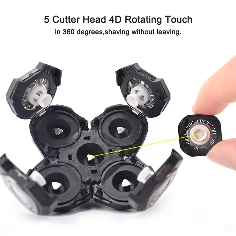 Replacement Shaver Head Electric Shaver 5 Cutter Floating Head Stainless Steel Blade