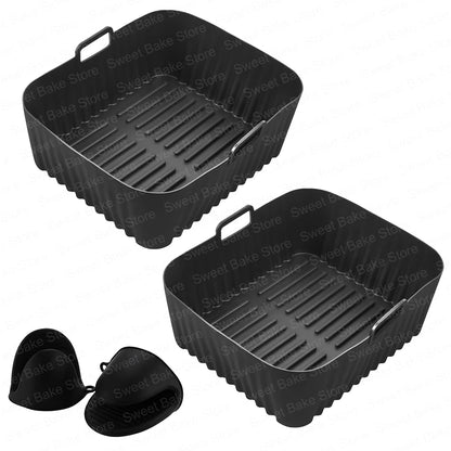 Silicone Mould & Glove Air Fryer Accessories for Philips Airfryer 4000 Series Stacked Dual Basket 10L, Philips AirFryer NA462