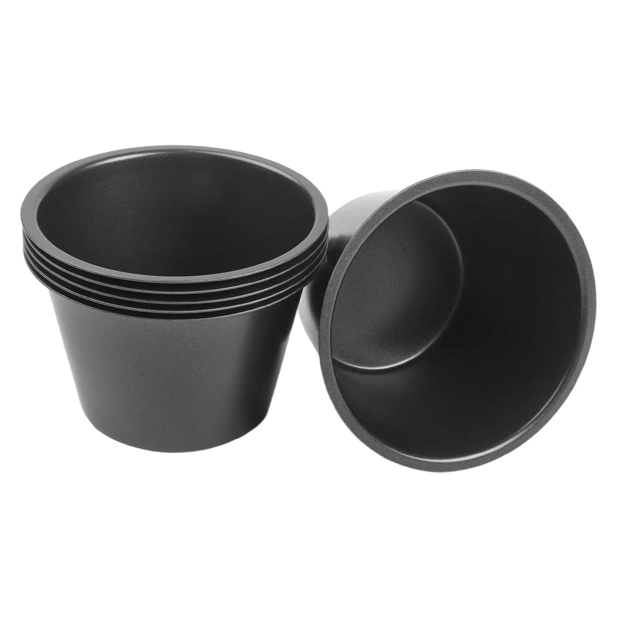 6-Pack Carbon Steel Muffin Pan Non-Stick Round Egg Tart Molds For Air Fryer And Oven 100ml/200ml Cake Baking Cups