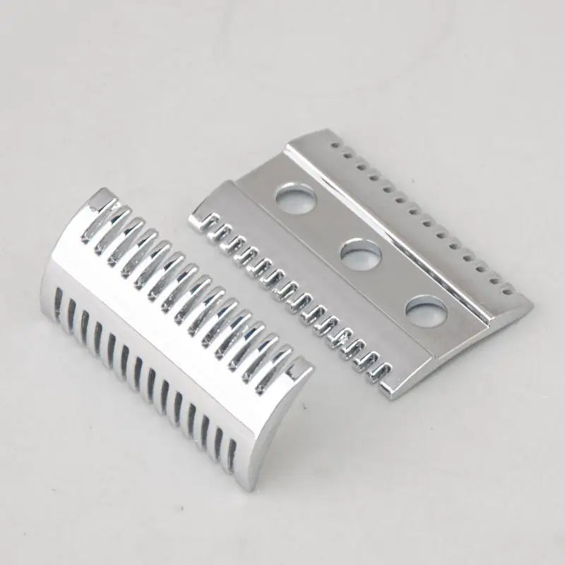 Razor Stainless Steel Top Aggressive Chrome Color Double-edged Mens Slant Safety Razor Head Replacement Accessory