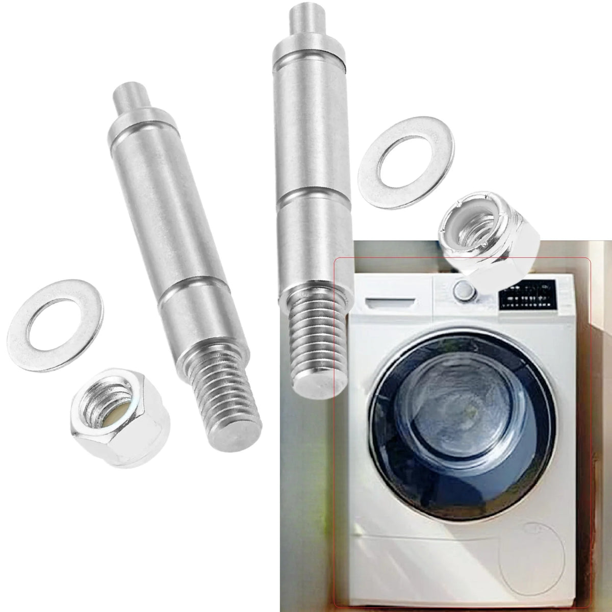 2pcs W10359269 Dryer Drum Roller Shafts Left & Right Side Kit Compatible with Whirlpool Crosley W10359270 AP6020386 PS11753705 339489 K34908